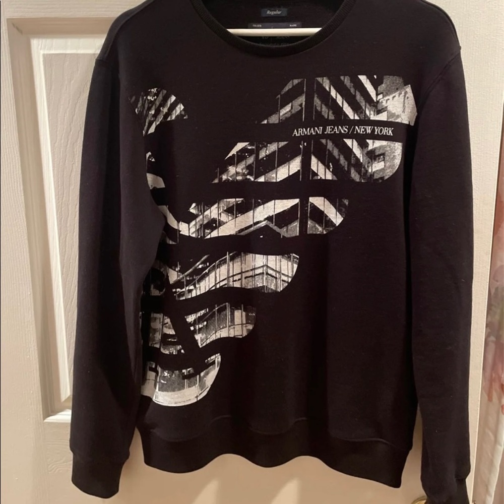 Armani jean black crew neck